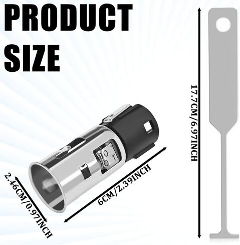 Cigarette Lighter Socket Replacement with Removal Tool, 12V Car Cigarette Lighter Power Outlet Socket Adapter, Plug Base Repair Kit Compatible with GM Chevrolet GMC Buick Cadillac and More in Kuwait