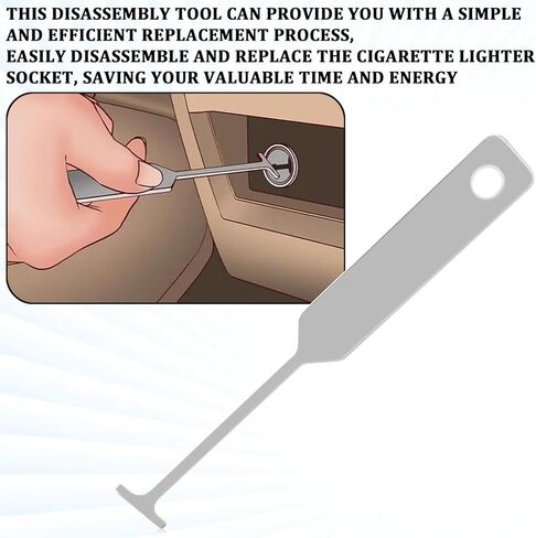 Cigarette Lighter Socket Replacement with Removal Tool, 12V Car Cigarette Lighter Power Outlet Socket Adapter, Plug Base Repair Kit Compatible with GM Chevrolet GMC Buick Cadillac and More in Kuwait