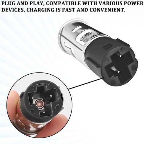 Cigarette Lighter Socket Replacement with Removal Tool, 12V Car Cigarette Lighter Power Outlet Socket Adapter, Plug Base Repair Kit Compatible with GM Chevrolet GMC Buick Cadillac and More in Kuwait