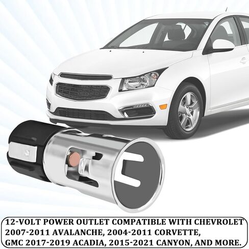 Cigarette Lighter Socket Replacement with Removal Tool, 12V Car Cigarette Lighter Power Outlet Socket Adapter, Plug Base Repair Kit Compatible with GM Chevrolet GMC Buick Cadillac and More in Kuwait