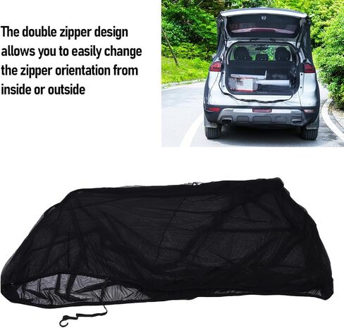 Fydun Car Trunk Mesh Net محسّنة تهوية محمولة سهلة تثبيت شاشة شاشة Suv Truck Camping in Saudi Arabia
