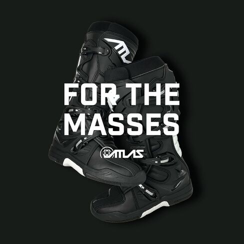 Atlas Brace Traction Mens Motocross Boots with Mud Gaiter ، و 4 buckle closure ، وحشو رغوة الذاكرة للاستخدام في: enduro racing ، powersports ، & motocross in Saudi Arabia
