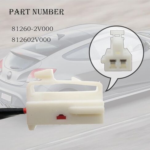 Hisport 81260-2V000 Hatch Freat Button Trunk Trunk Swatch Outside Handle & Lock Assembly متوافق مع Hyundai Veloster 2012 2014 2015 2015 2017 1.6L استبدال 812602V000 in Saudi Arabia
