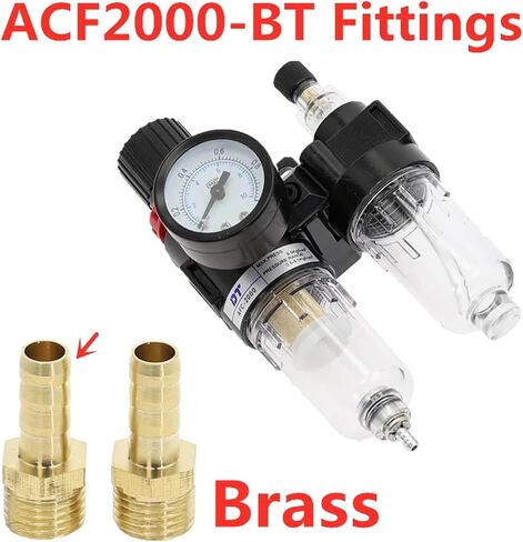 AFR2000 + AL2000 G1 / 4 "AFC2000 air Compressor Oil Water Separator Filter Regulator Trap(AFC2000-SM20PM20,16MM) in Saudi Arabia