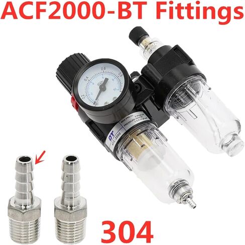 AFR2000 + AL2000 G1 / 4 "AFC2000 air Compressor Oil Water Separator Filter Regulator Trap(AFC2000-SM20PM20,16MM) in Saudi Arabia