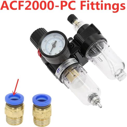 AFR2000 + AL2000 G1 / 4 "AFC2000 air Compressor Oil Water Separator Filter Regulator Trap(AFC2000-SM20PM20,16MM) in Saudi Arabia