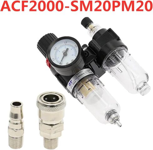 AFR2000 + AL2000 G1 / 4 "AFC2000 air Compressor Oil Water Separator Filter Regulator Trap(AFC2000-SM20PM20,16MM) in Saudi Arabia
