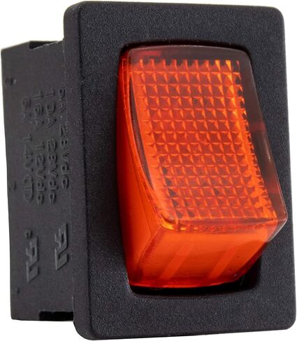 RecPro RV Water Pump Switch with Red Light | Illuminated Rocker Switch (Red, 1-Pack) in Saudi Arabia