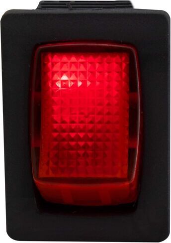 RecPro RV Water Pump Switch with Red Light | Illuminated Rocker Switch (Red, 1-Pack) in Saudi Arabia
