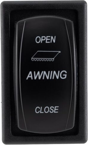 RecPro RV Replacement Awning Switch | 12V DC | 2" H x 1.13" W x 2" D | Mounts Without Screws | Black in Saudi Arabia