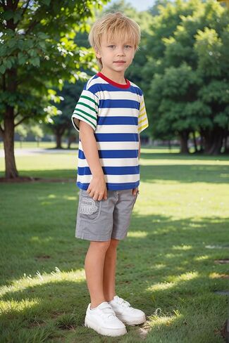 kids4ever boy boy tshirt tshirt قصيرة الأكمام قميص الرقبة الدائري لمدة 2-6 سنوات الأطفال in Kuwait