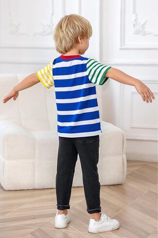 kids4ever boy boy tshirt tshirt قصيرة الأكمام قميص الرقبة الدائري لمدة 2-6 سنوات الأطفال in Kuwait