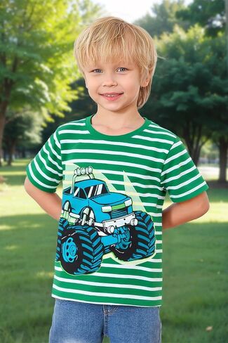 kids4ever boy boy tshirt tshirt قصيرة الأكمام قميص الرقبة الدائري لمدة 2-6 سنوات الأطفال in Kuwait
