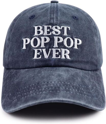 Best Pop Pop Ever Hats for Men Grandpa, Funny Adjustable Cotton Embroidered Dad Baseball Cap in Saudi Arabia