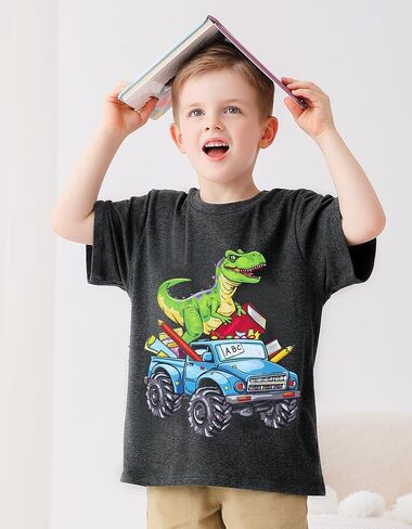 Boys Christmas Thanksgiving Shirt, Santa Xmas Tree Graphic T-Shirt 3-7 Years Funny Turkey Gobble Toddler Short Sleeve Tops in Kuwait