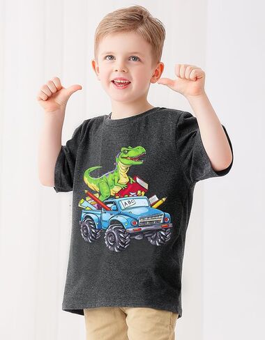 Boys Christmas Thanksgiving Shirt, Santa Xmas Tree Graphic T-Shirt 3-7 Years Funny Turkey Gobble Toddler Short Sleeve Tops in Kuwait