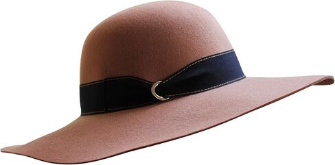 B&S Premium Julia Ribbon - Wide Brim Ladies Hat - 100% Wool Felt with Ribbon Trim - Water Resistant in Saudi Arabia
