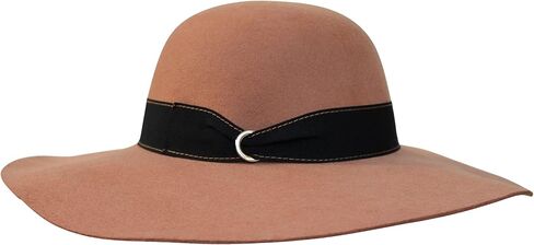 B&S Premium Julia Ribbon - Wide Brim Ladies Hat - 100% Wool Felt with Ribbon Trim - Water Resistant in Saudi Arabia