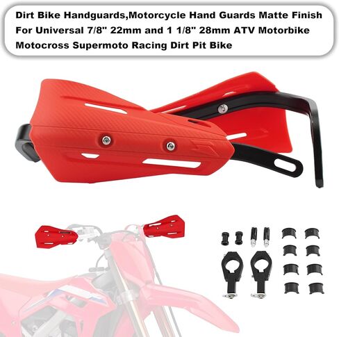 Powermotor Dirt Bike Handguards ، دراجة نارية يدوية الحرس اللامع للدراجة الشاملة 7/8 "22 مم و 1/8" 28 مم ATV دراجة نارية Motocross Supermoto Racing Dirt Bike (Orange) in Kuwait