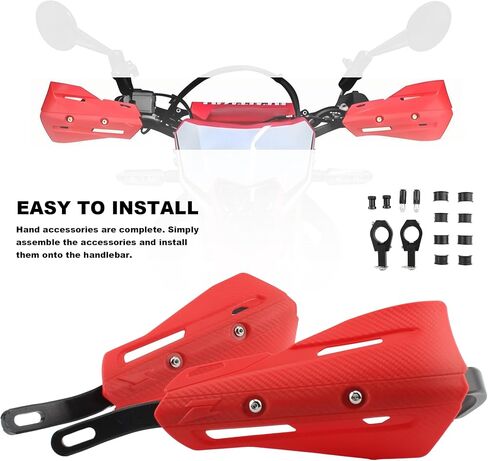 Powermotor Dirt Bike Handguards ، دراجة نارية يدوية الحرس اللامع للدراجة الشاملة 7/8 "22 مم و 1/8" 28 مم ATV دراجة نارية Motocross Supermoto Racing Dirt Bike (Orange) in Kuwait