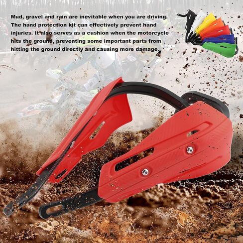 Powermotor Dirt Bike Handguards ، دراجة نارية يدوية الحرس اللامع للدراجة الشاملة 7/8 "22 مم و 1/8" 28 مم ATV دراجة نارية Motocross Supermoto Racing Dirt Bike (Orange) in Kuwait