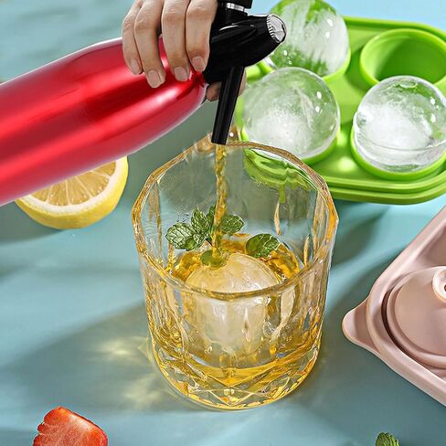 Soda Siphon,1L Carbonated Soda Maker Portable Sparkling Water Machine | Soda Maker for Home & Outdoor, Aluminium Soda Water Machine for Cocktails DIY Drinks,Use 8 gram CO2 Cartridges (Not Included) in Kuwait