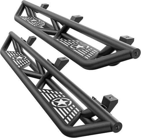 Running Boards Drop Side Steps Compatible with 2018 2019 2020 2021 2022 2023 2024 2025 Jeep Wrangler JL JLU Unlimited 4 Doors, Heavy-Duty Steel Nerf Bars Step Plates Rock Slider Rail in Saudi Arabia