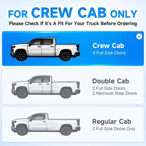 ELH Running Boards Compatible with 2019-2024 Chevy Silverado/GMC Sierra 1500 Crew Cab 2020-2024 Chevy Silverado & GMC Sierra 2500HD 3500HD Crew Cab in Saudi Arabia