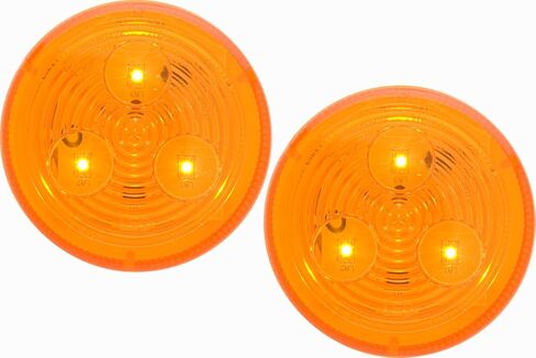Optronics 2 Pack 2 1/2 "Round Amber 3 Diode LED Marker Lights Mcl57ab in Kuwait