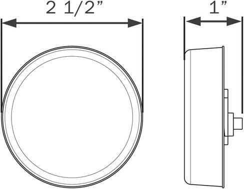 Optronics 2 Pack 2 1/2 "Round Amber 3 Diode LED Marker Lights Mcl57ab in Kuwait