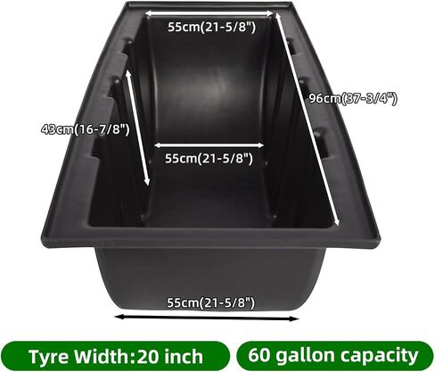 Tire and Tube Test Tank 31" x 12" x 12" Durable Black Plastic Testing Tank for Inner Tubes/Tires (Small) in Kuwait