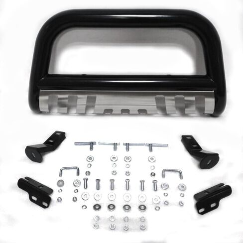 Autoforever 3 "Pront Pulper Bulr Bar Brich Brush Push Tubing أسود مع لوحة زرقاء متوافقة مع 2003-2017 Expedition F150 2003-2014 2016-2017 Navigator Mark in Kuwait