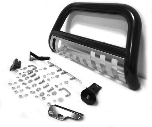 Autoforever 3 "Pront Pulper Bulr Bar Brich Brush Push Tubing أسود مع لوحة زرقاء متوافقة مع 2003-2017 Expedition F150 2003-2014 2016-2017 Navigator Mark in Kuwait