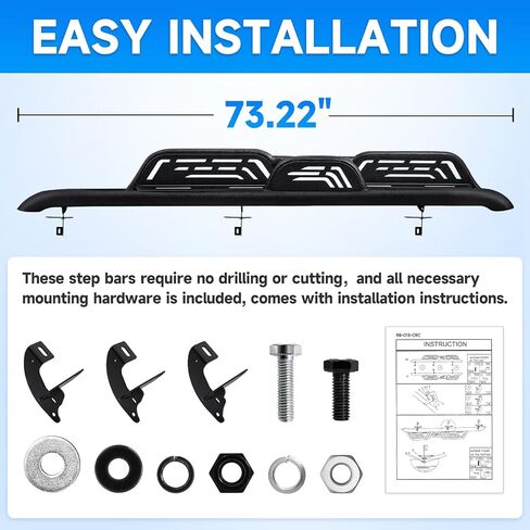 ELH Running Boards Compatible with 2019-2024 Chevy Silverado/GMC Sierra 1500 Crew Cab 2020-2024 Chevy Silverado & GMC Sierra 2500HD 3500HD Crew Cab in Saudi Arabia