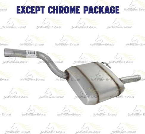 Northeastern Exhaust | Stainless Steel Rear Muffler Compatible for 2012-2014 Volkswagen Passat 2.5L | Free Clamp Included | Automotive Replacement Part in Saudi Arabia