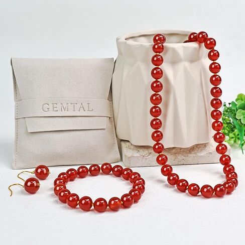 قلادة من الخرز للنساء ، قلادة من أحجار الأحجار الكريمة الطبيعية قلادة قلادة 10 ملم حبة حبلا قلادة قلادة قلادة شفاء مجوهرات شقرا الكريستال in Kuwait