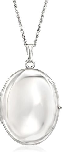 Ross-Simons Monogram - Sterling Silver 4-Photo Oval Locket Necklace. 20 inches in Saudi Arabia