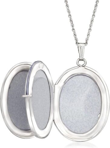Ross-Simons Monogram - Sterling Silver 4-Photo Oval Locket Necklace. 20 inches in Saudi Arabia