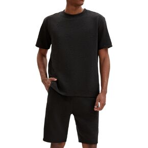 MAXJON Men's Tracksuits 2 Piece Outfits, Short Sets For Men Casual Knit Crewneck Summer T Shirt and Drawstring Athletic Short in Saudi Arabia