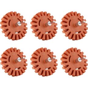 6 Pack Decal Remover Eraser Wheel Rubber Eraser Wheel for Drill Removes Car Stripes Vinyl Tapes and Graphics Rubber Eraser Wheel Tool Kit for Cars, RV, Motorcycles Sticker Remover Tool in Saudi Arabia