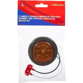 Maxxima M09100Y-KIT 2" Round P2/P3 Clearance Marker Amber Kit with Grommet & Pigtail Plug in Saudi Arabia