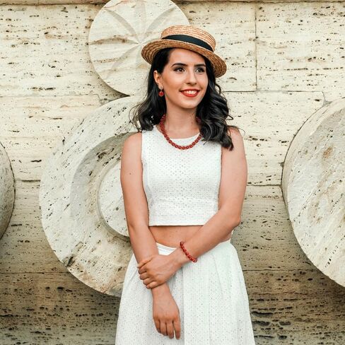 قلادة من الخرز للنساء ، قلادة من أحجار الأحجار الكريمة الطبيعية قلادة قلادة 10 ملم حبة حبلا قلادة قلادة قلادة شفاء مجوهرات شقرا الكريستال in Kuwait