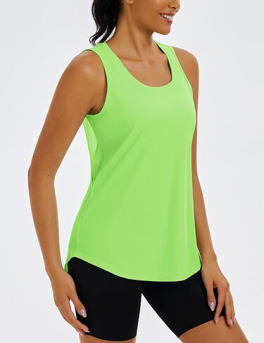 MAGCOMSEN Workout Tank Tops for Women Sleeveless Racerback Mesh Summer Dry Fit Lightweight Shirts Athletic Running Tops in Saudi Arabia