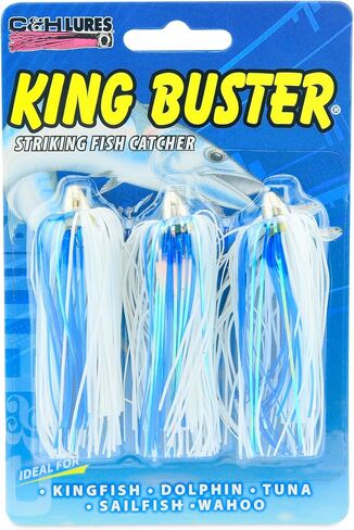 C&H, King Buster Lure, Pink/White Skirt, 1/8 oz / 3.5 g Head, 2.5 in / 6.35 cm, 3 pc in Kuwait