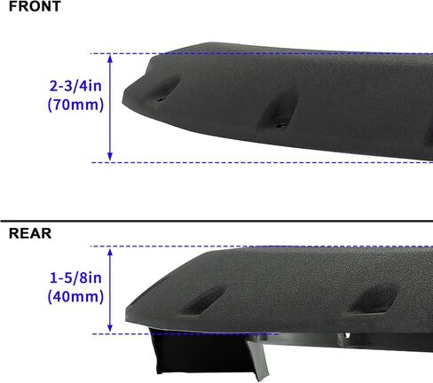 KUAFU Fender Flares Compatible with 2009-2018 Dodge Ram 1500 2019-2023 Ram 1500 Classic (Exclude R/T & Rebel Models) Textured Black Pocket Bolt-Riveted Style Fender Flare Set, Front & Rear 4 Piece in Saudi Arabia