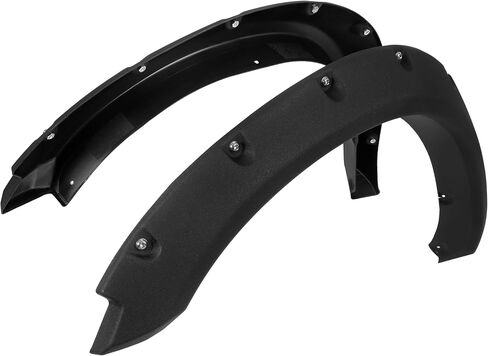 KUAFU Fender Flares Compatible with 2009-2018 Dodge Ram 1500 2019-2023 Ram 1500 Classic (Exclude R/T & Rebel Models) Textured Black Pocket Bolt-Riveted Style Fender Flare Set, Front & Rear 4 Piece in Saudi Arabia