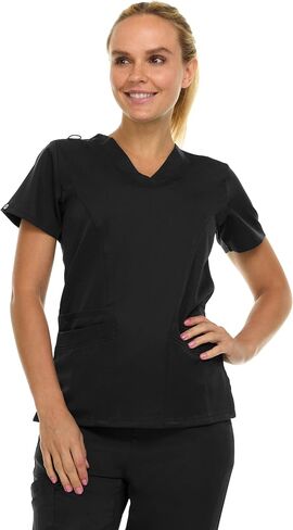 MediChic MINY Women's Stretch V-Neck Pants Medical Nursing Scrubs Set with Flare Pant, Available in Over 16 Colors in Saudi Arabia