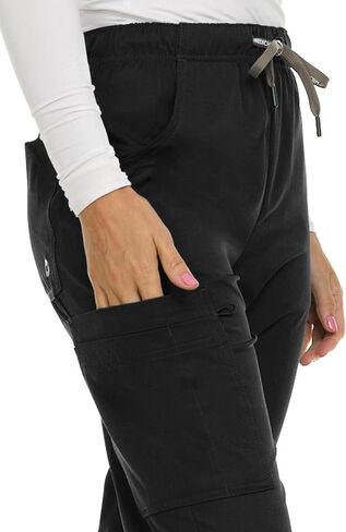 MediChic MINY Women's Stretch V-Neck Pants Medical Nursing Scrubs Set with Flare Pant, Available in Over 16 Colors in Saudi Arabia