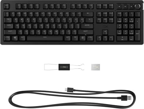 HyperX Alloy Rise – Hot-Swappable Mechanical Gaming Keyboard, PC, Ambient Light Sensor, Gasket Mounted, HyperX Linear Switches in Kuwait