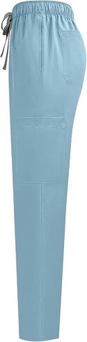 Wenkomg1 Scrubs for Women Set 2025 Spring Summer Uniform Steamny V-Deac Scrub Top & Cargo Pant with Multi Mobicets in Kuwait